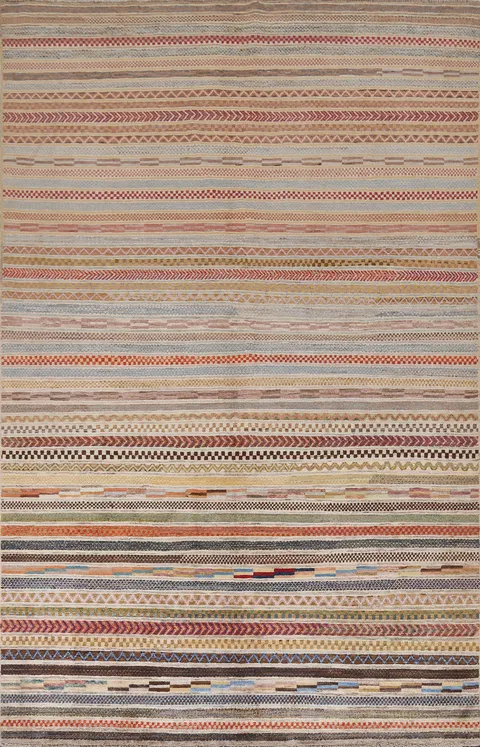 Vegetable Dye Gabbeh Kashkoli Oriental Area Rug 6x10
