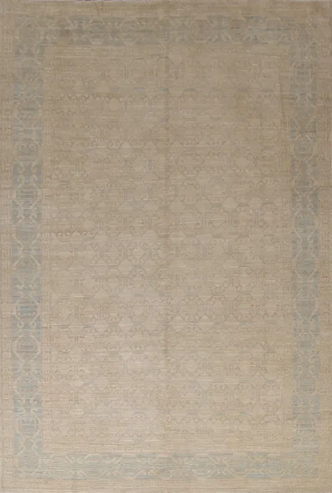 Vegetable Dye Muted Oushak Turkish Area Rug 9x11