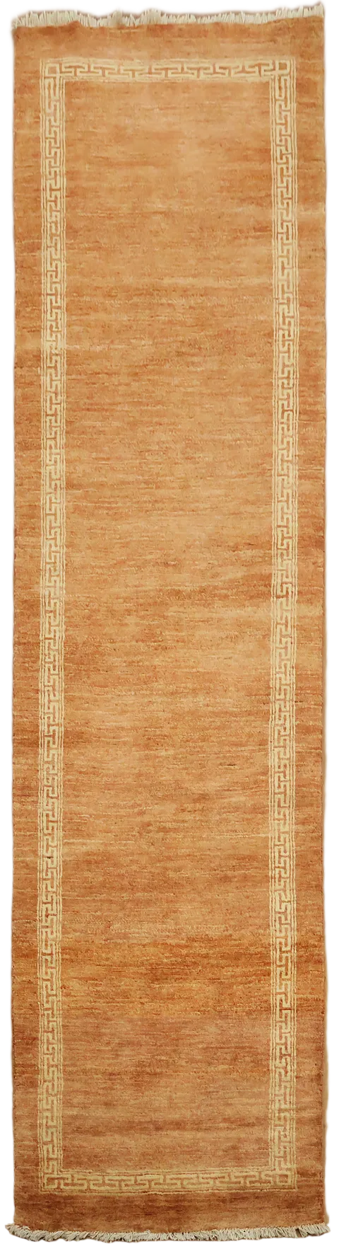 Orange Gabbeh Kashkoli Wool Runner Rug 3x9