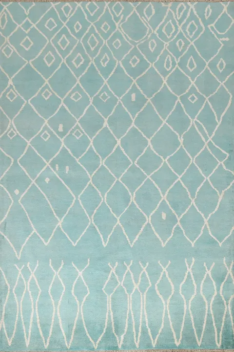 Vegetable Dye Trellis Moroccan Oriental Area Rug 6x8