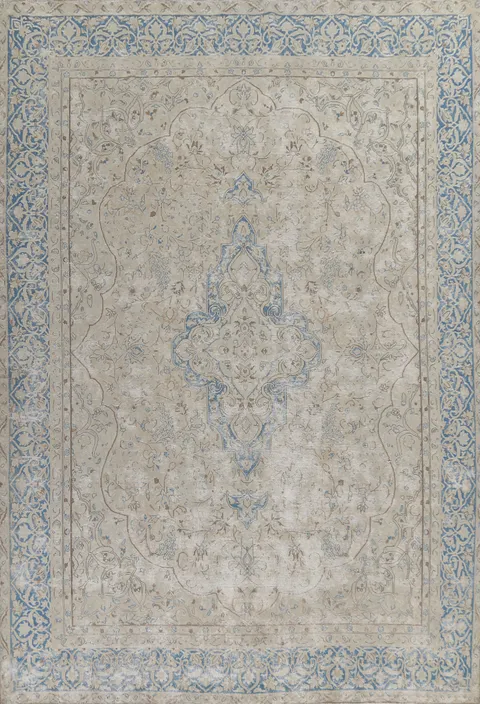 Vintage Distressed Kerman Persian Area Rug 10x13