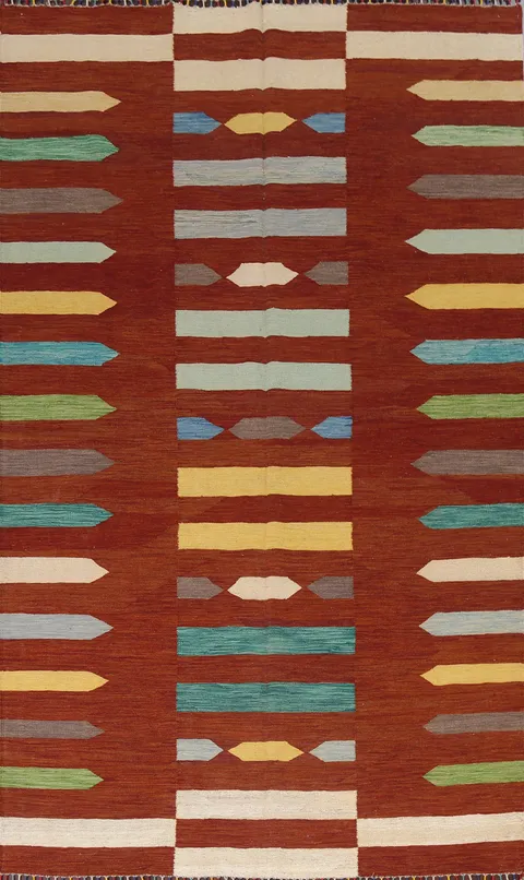 Flat-Woven Kilim Handmade Area Rug 7x10