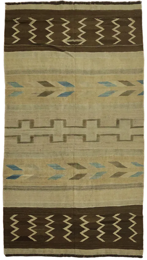 Tribal Kilim Flat Weave Area Rug 5x9