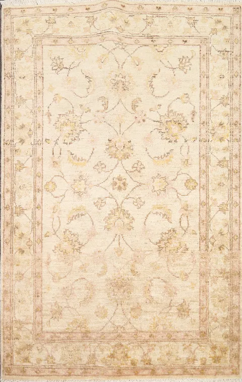 Handmade Wool Oushak Turkish Area Rug 3x4