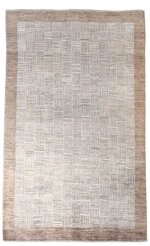 Modern Gabbeh Kashkoli Oriental Area Rug 6x10