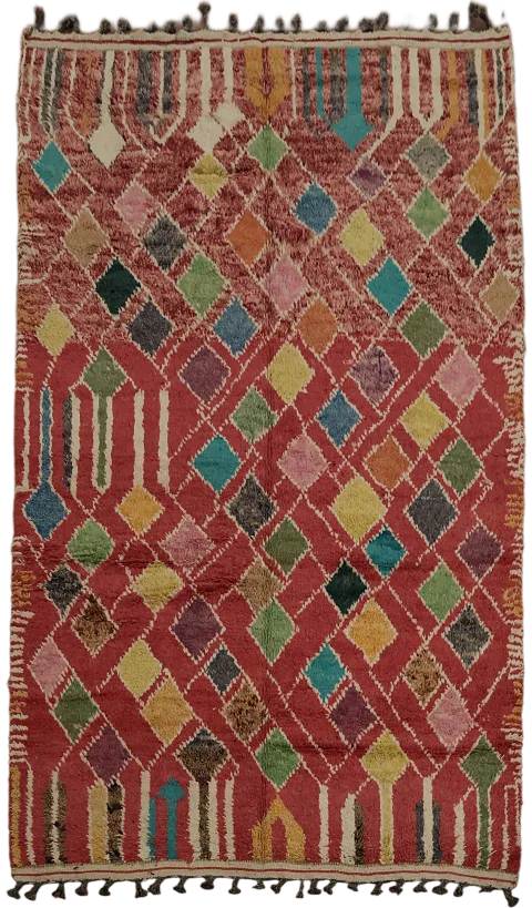 Wool Geometric Moroccan Oriental Area Rug 6x10