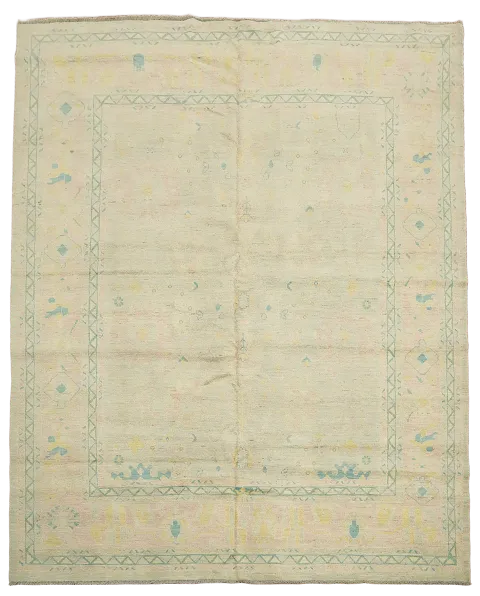 Vegetable Dye Muted Oushak Turkish Area Rug 8x10