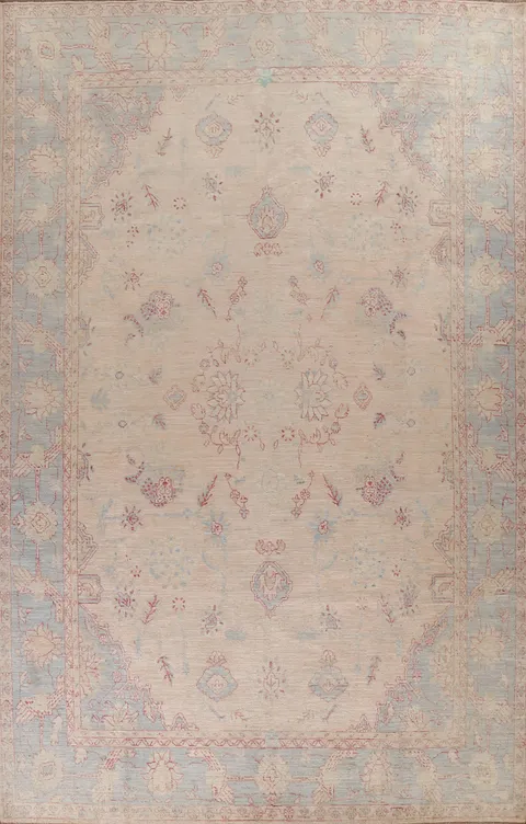 Vegetable Dye Oushak Turkish Area Rug 10x14