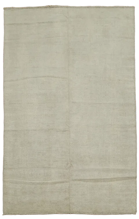 Elegant Natural Beige  Oushak Turkish Rug for Minimalist Interiors 6'x9'