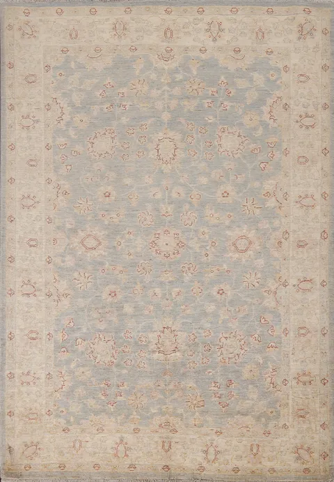Vegetable Dye Ziegler Wool Oriental Area Rug 5x7