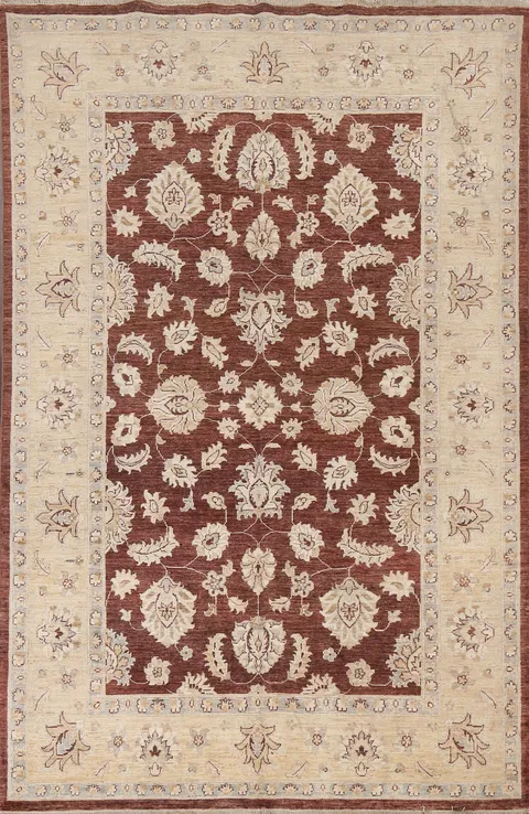 Vegetable Dye Chobi Peshawar Oriental Rug 6x8