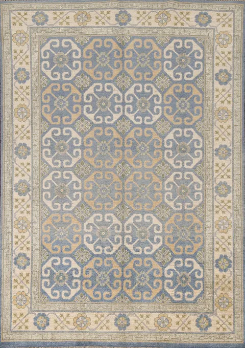 Vegetable Dye Khotan Oriental Area Rug 4x7
