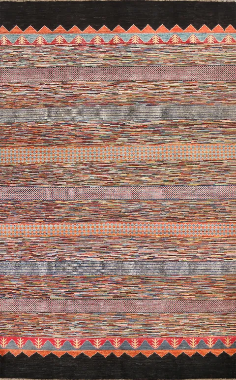 Tribal Wool Gabbeh Handmade Persian Rug 7x10