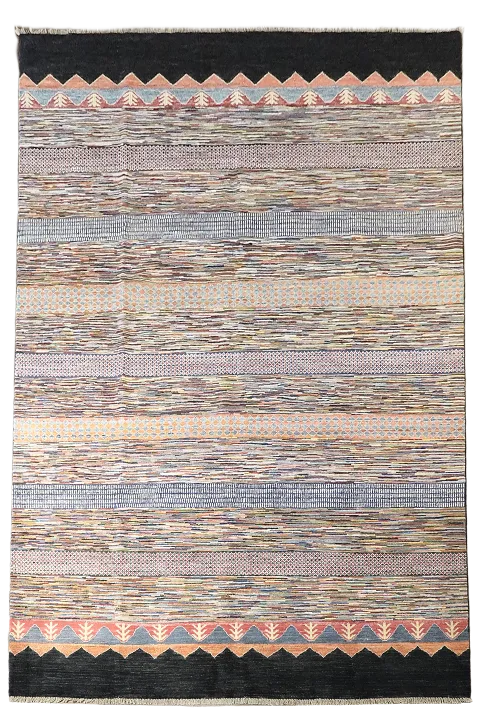 Tribal Wool Gabbeh Handmade Persian Rug 7x10