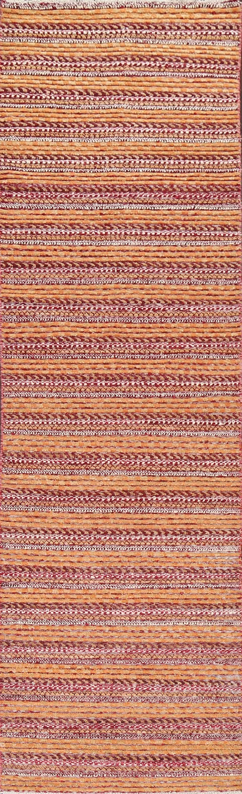 Striped Gabbeh Kashkoli Oriental Runner Rug 2x11