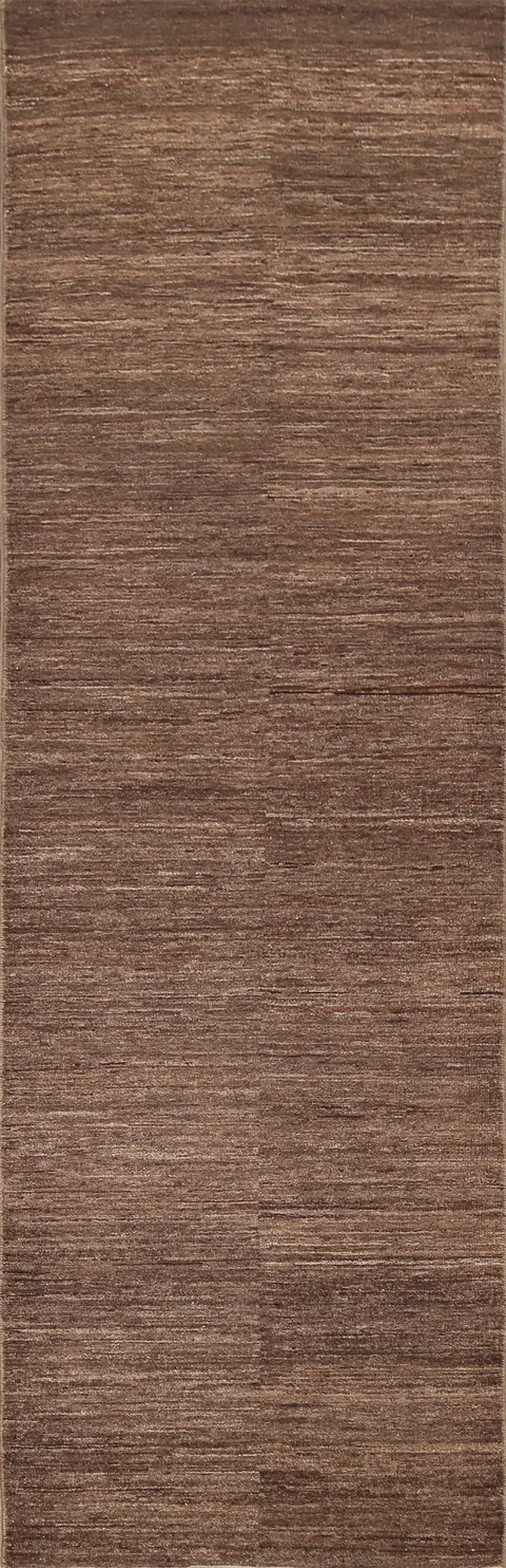 Brown Gabbeh Kashkoli Oriental Runner Rug 3x10