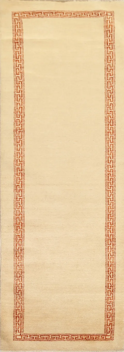 Wool Gabbeh Kashkoli Oriental Runner Rug 3x9