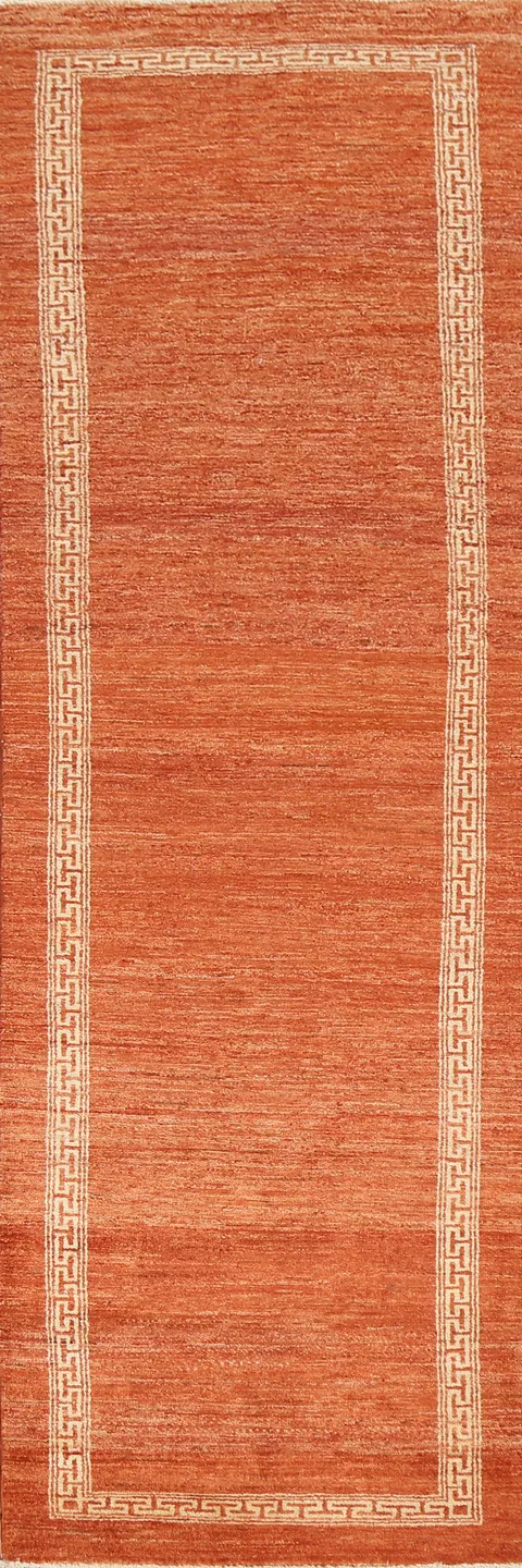 Handmade Gabbeh Kashkoli Oriental Runner Rug 3x9