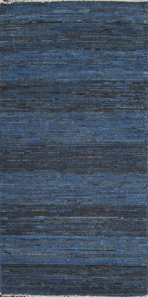 Modern Navy Blue Gabbeh Kashkoli Oriental Rug 3x6