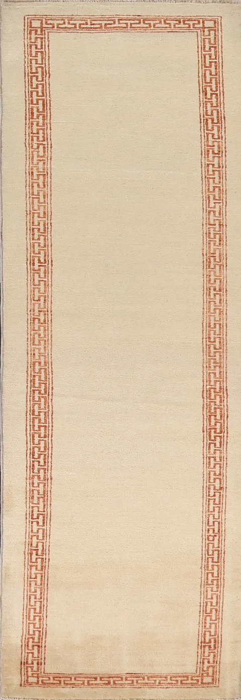 Geometric Gabbeh Kashkoli Oriental Runner Rug 3x10