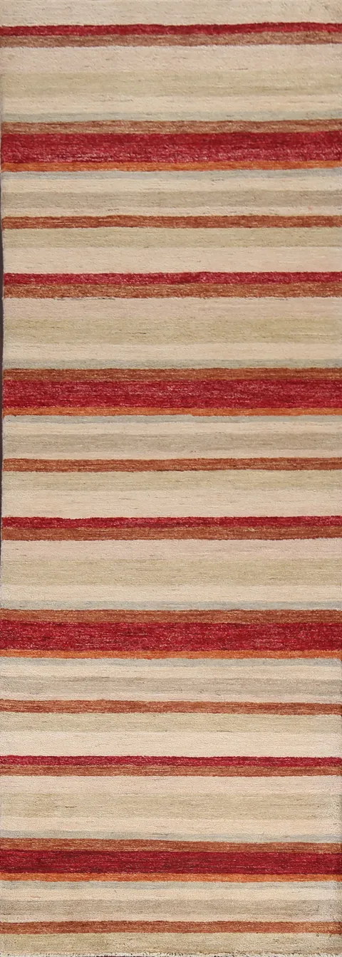 Wool Runner Gabbeh Kashkoli Oriental Rug 3x10