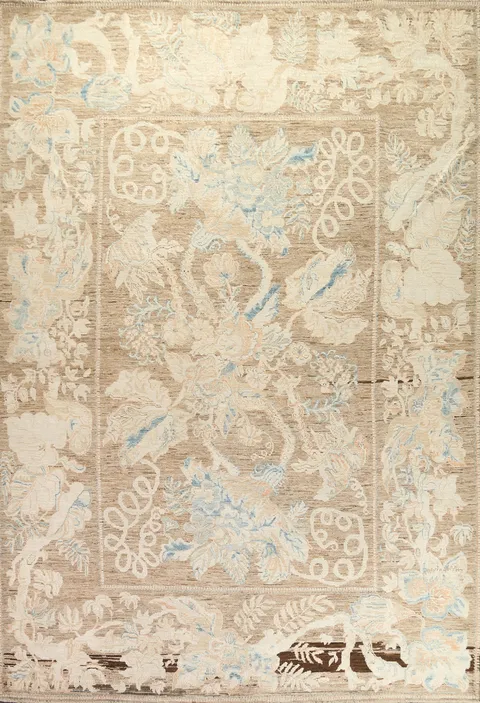 Vegetable Dye Oushak Turkish Handmade Rug 9x12