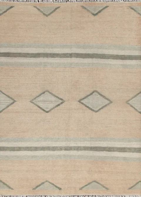Natural Dye Tribal Kilim Oriental Wool Rug 5x6