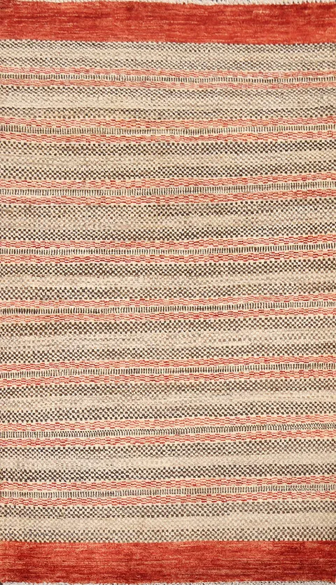 Handmade Gabbeh Kashkoli Oriental Rug 3x5
