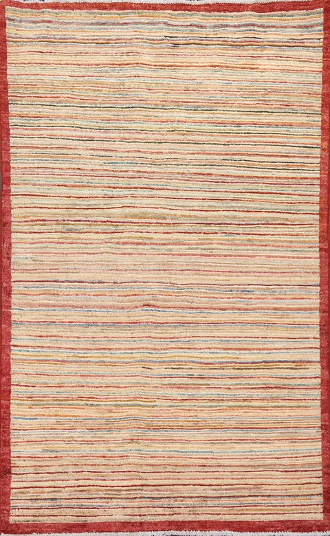 Handmade Gabbeh Kashkoli Oriental Wool Rug 3x5