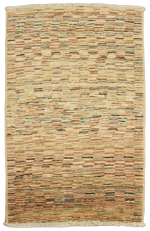 Handmade Gabbeh Kashkoli Oriental Wool Rug 2x4