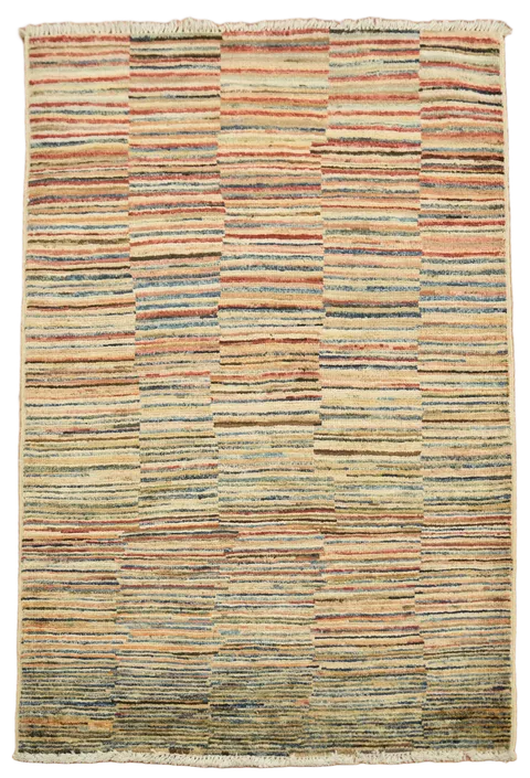 Handmade Wool Gabbeh Kashkoli Oriental Rug 3x4