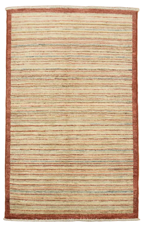Striped Gabbeh Kashkoli Oriental Wool Rug 3x4