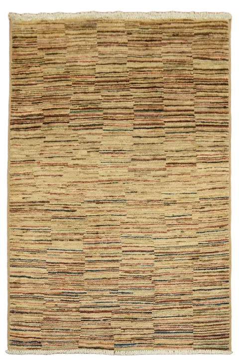 Striped Gabbeh Kashkoli Oriental Area Rug 3x4