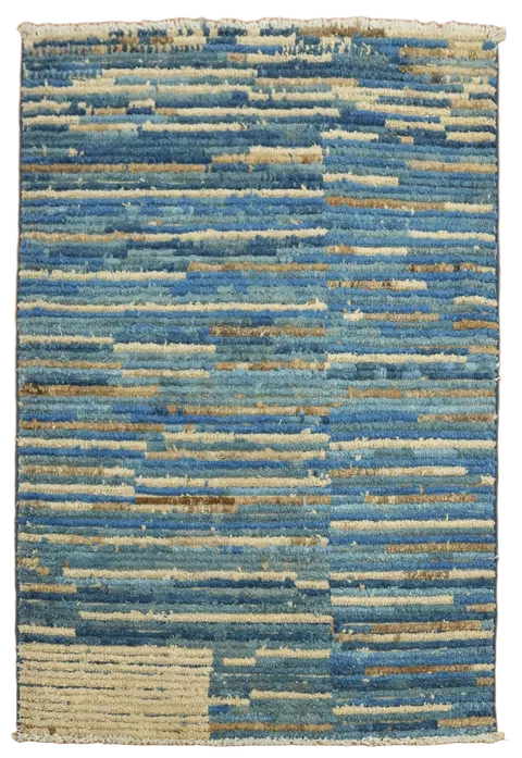 Blue Gabbeh Kashkoli Oriental Rug 3x4