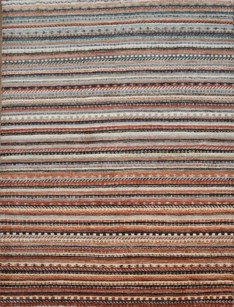 Striped Gabbeh Kashkoli Oriental Area Rug 5x7