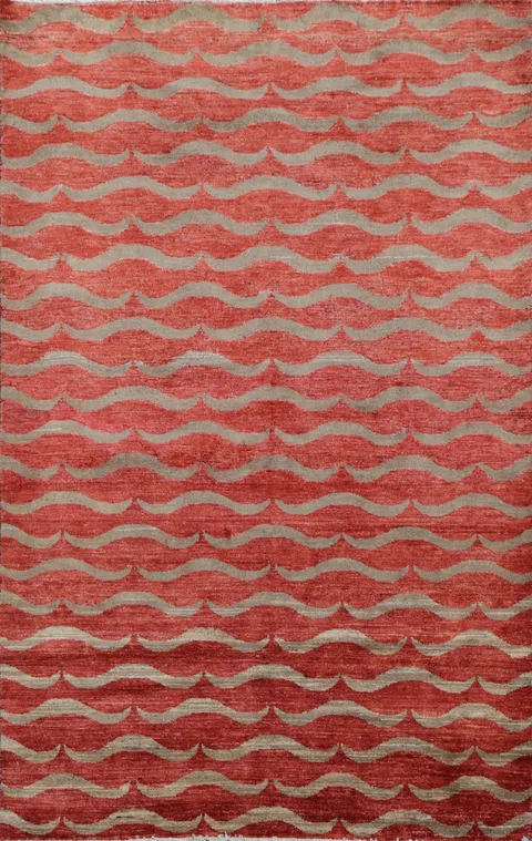Modern Gabbeh Kashkoli Oriental Wool Rug 4x6