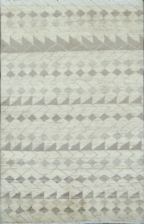 Geometric Gabbeh Kashkoli Oriental Area Rug 4x6