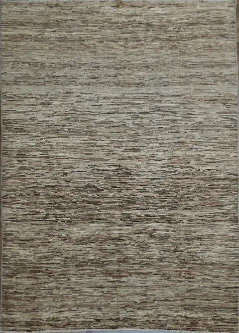 Brown Textured Striped Gabbeh Area Rug for Warm and Cozy Spaces 7x9