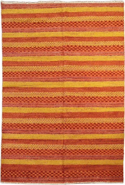 Striped Wool Gabbeh Kashkoli Oriental Rug 5x8