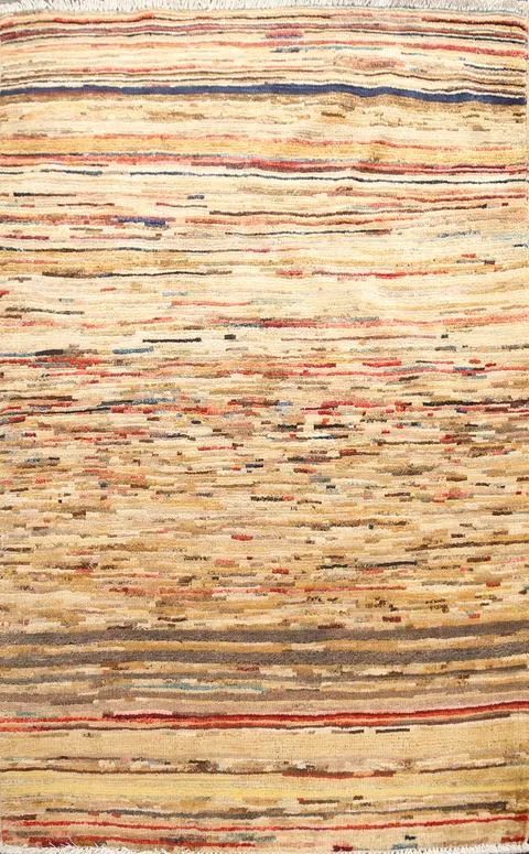 Handmade Wool Gabbeh Kashkoli Oriental  Rug 3x4