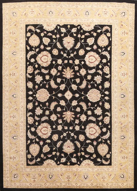 Vegetable Dye Chobi Peshawar Oriental Area Rug 9x12
