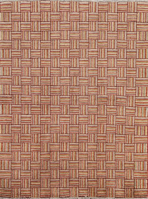 Handmade Wool Gabbeh Kashkoli Oriental Area Rug 5x6