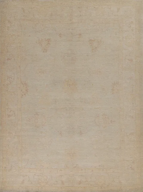 Vegetable Dye Muted Oushak Oriental Handmade Rug 8x11