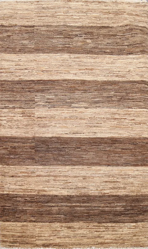 Handmade Gabbeh Kashkoli Oriental Wool Rug 3x4