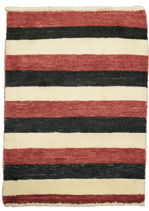 Hand-Knotted Gabbeh Kashkoli Oriental Wool Rug 2x3