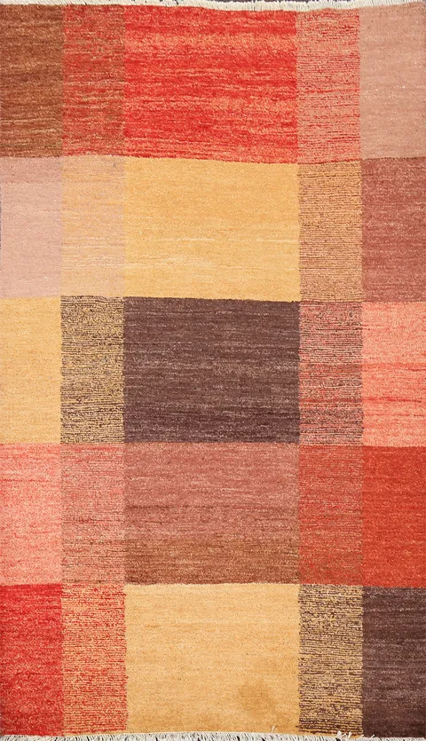Contemporary Gabbeh Kashkoli Oriental Wool Rug 3x5