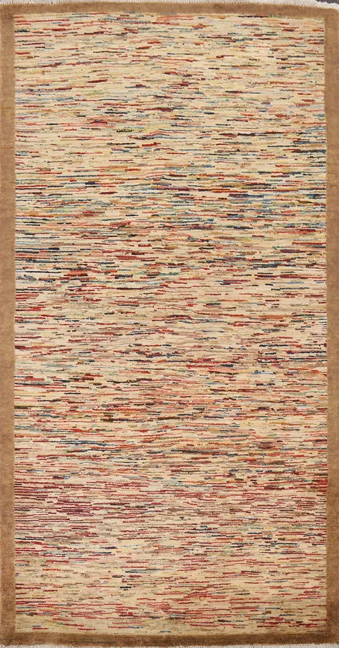 Contemporary Gabbeh Kashkoli Oriental Area Rug 4x7