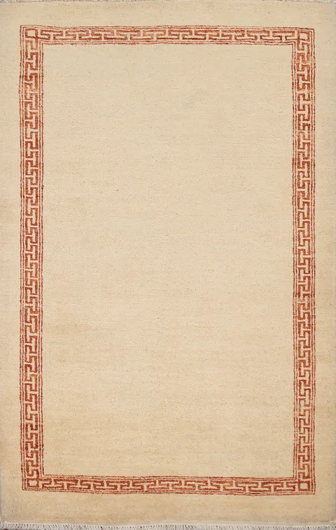 Hand-Knotted Gabbeh Kashkoli Oriental Wool Rug 3x5