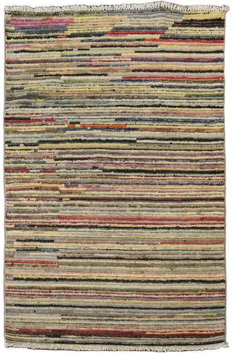 Striped Gabbeh Kashkoli Oriental Handmade Rug 3x5