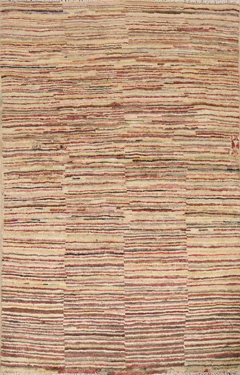 Striped Gabbeh Kashkoli Oriental Handmade Rug 3x4
